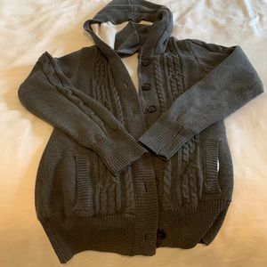 Women’s grey zipper hooded sweater